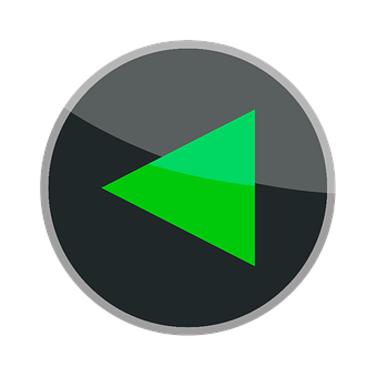 Green Play Button Icon Image