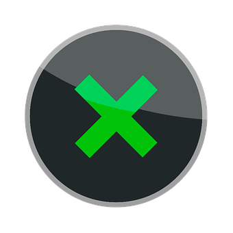 Green Xon Black Button Image