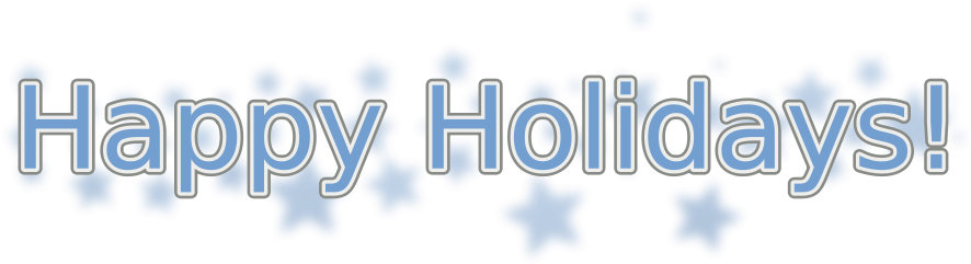 Happy Holidays Snowflake Text Image